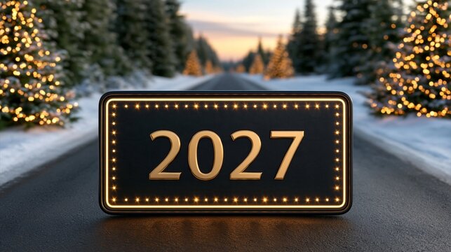 Warm glow illuminates the year 2027