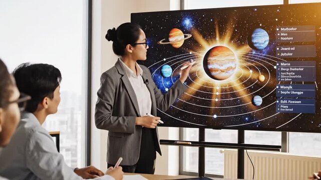 Educational Presentation on the Solar System: Engaging Visuals of Planets and Their Characteristics to Enhance Understanding of Astronomy Concepts