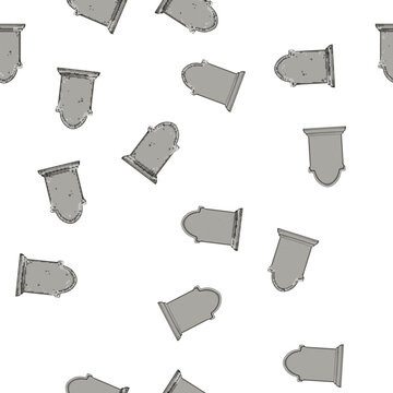 pattern grave headstone cartoon. grave headstone sign vector