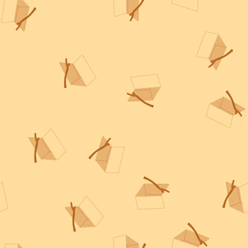 pattern simple box trap stands propped open with a stick, representing a traditional method for capturing small animals or symbolizing risk, strategy, and hidden dangers