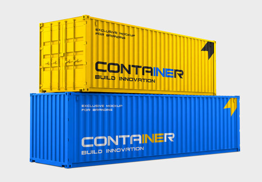 Shipping Container Mockup for Industrial Branding