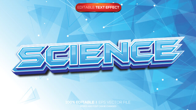 3d text effect science theme