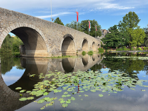 Historic Old Lahn Bridge in Wetzlar Hesse Germany