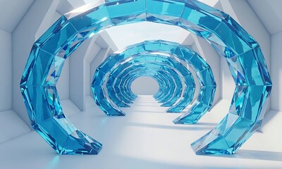 Fototapeta premium abstract 3d tunnel
