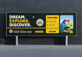 Luxury Travel Agency Promotion Billboard Design Template