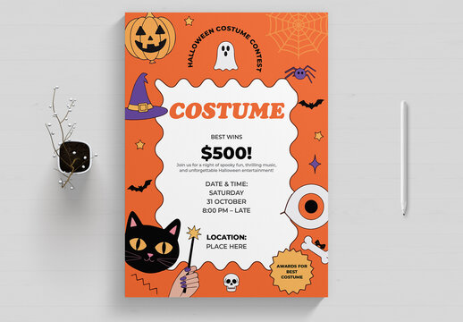 Halloween Haunted House Flyer Template