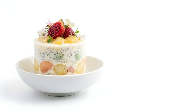Pulasan gourmet chia parfait premium commercial food photography
