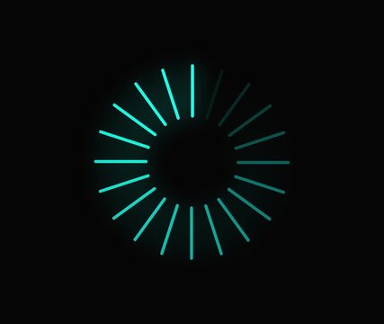 Animated spinning waiting icon circle loading gif video Motion graphic and animation .4K video on black background.. Clean loading indicator fits app,, and system interfaces. 