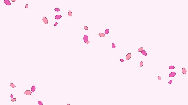Pink Loading Screen Animation with Falling Flower Petals and Soft Pastel Background