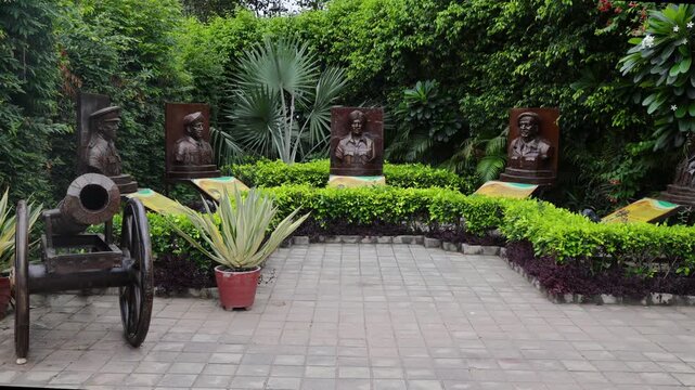 Shaheedi Park, New Delhi, Delhi, India. -  Shaheedi Park in New Delhi is a unique urban park featuring artistic sculptures made from recycled materials, celebrating India&rsquo;s freedom fighters and rich h