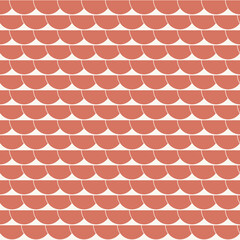 Scallop arch seamless pattern coral ivory fish scale semicircle © TANAKA