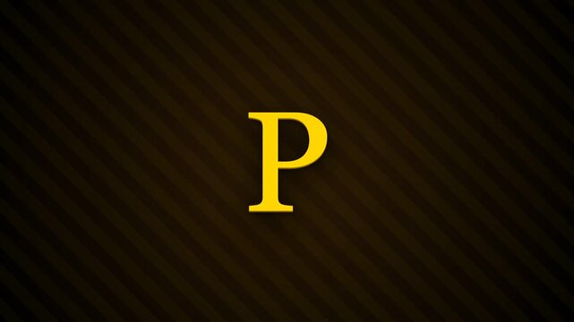 3d letter p repeating in a grid on dark textured background
