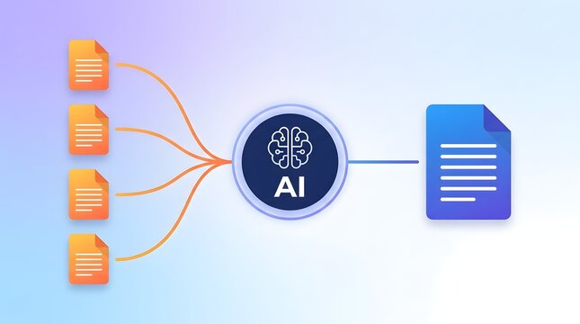 Artificial intelligence processing multiple documents and generating a final report concept of data analysis and machine learning automation