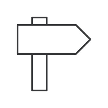 Signpost line icon. Editable stroke. Vector illustration