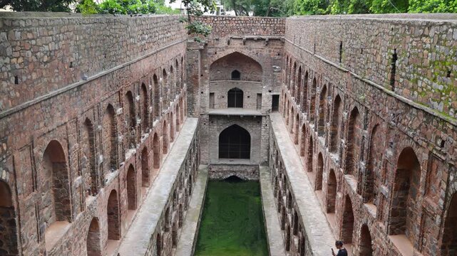 Agrasen Ki Baoli, New Delhi, India. - Agrasen Ki Baoli is a historic stepwell in New Delhi, known for its ancient architecture, stone steps, arches, and peaceful heritage atmosphere.