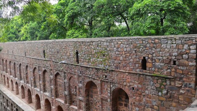 Agrasen Ki Baoli, New Delhi, India. - Agrasen Ki Baoli is a historic stepwell in New Delhi, known for its ancient architecture, stone steps, arches, and peaceful heritage atmosphere.