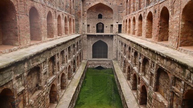 Agrasen Ki Baoli, New Delhi, India. - Agrasen Ki Baoli is a historic stepwell in New Delhi, known for its ancient architecture, stone steps, arches, and peaceful heritage atmosphere.