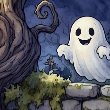 halloween night scene