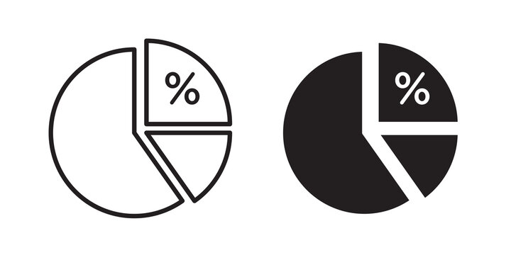 Ratio icon flat outline in black