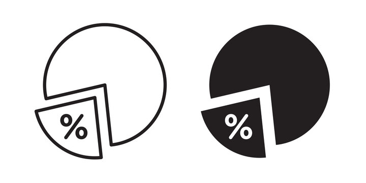 Ratio icon flat outline in black