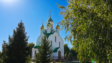 Orthodox church domes with golden crosses. © SGr