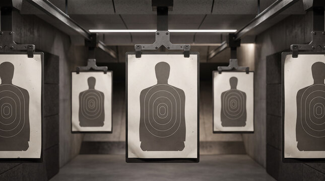 Professional Indoor Shooting Range with Paper Target Boards