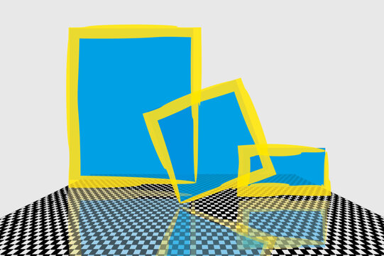 Hintergrund Blauscheiben 2