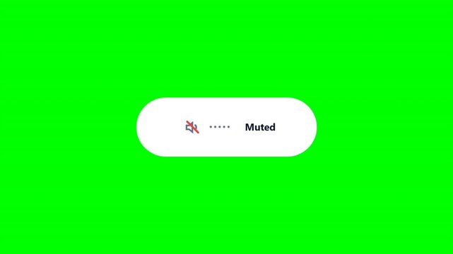 Audio Sound Mute Unmute Toggle Button Green Screen