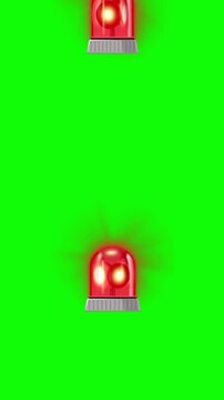 Red light animation green screen background