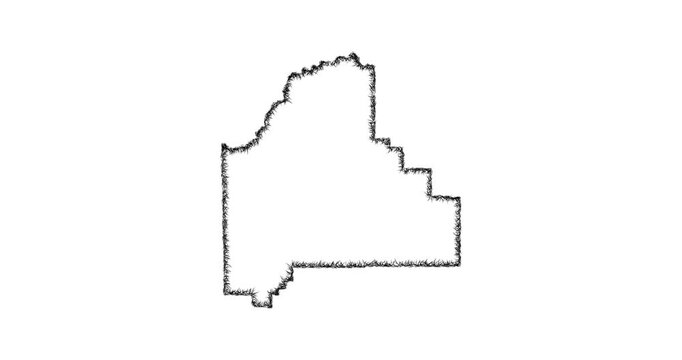Sketch Scott outline map animation - smooth progressive reveal