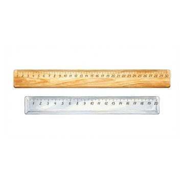 Two different measuring rulers arranged vertically