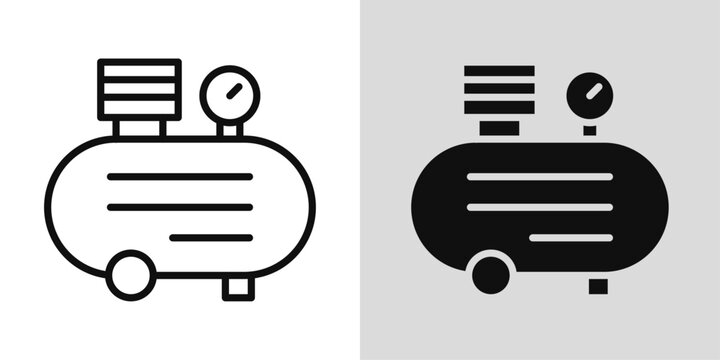 Compressor icon representing air compression, industrial machinery, mechanical equipment, pneumatic systems, refrigeration, and engineering