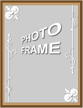 Elegant Decorative Photo Frame Templete Design.