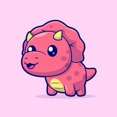Cute Baby Triceratops Dino Cartoon © catalyststuff