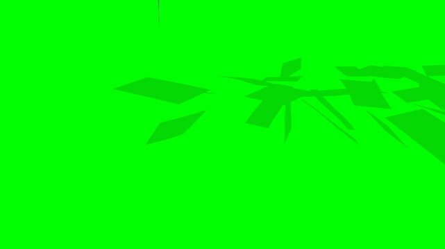 A 3D greenscreen animation of a stylized Philippines Philippine Peso money stack completely breaking apart into flying banknotes. The PHP notes rise through the air before falling like money rain, col