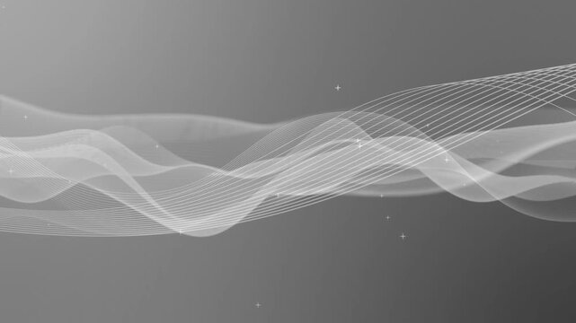 Abstract wavy lines flowing across background with subtle stars smooth gradient, modern minimalist tech aesthetic