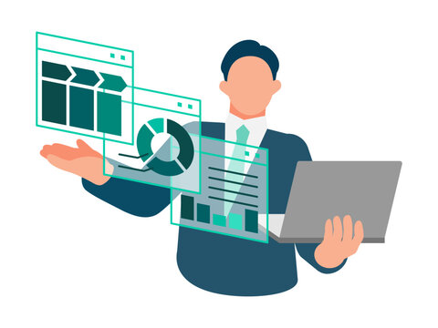 A digital presentation interface displays structured slide layouts and analytical charts to help professionals showcase sales proposals and data insights seamlessly