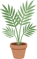 Fototapeta premium Potted Fern Plant Botanical Illustration