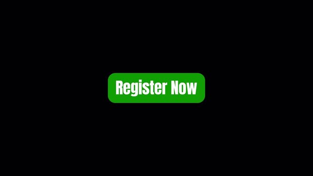 Register Now Button Animation with Light Blue and Green Colors, Digital Interface Text for Online Registration and Website UI, 4K Motion Graphic