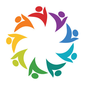 Colorful Symbol of Unity and Diversity Representing Community and Togetherness