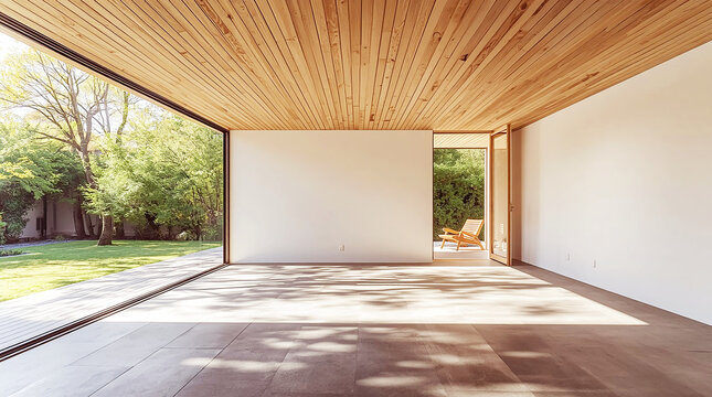 empty room with wooden floor