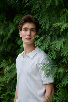 Man Among Greenery