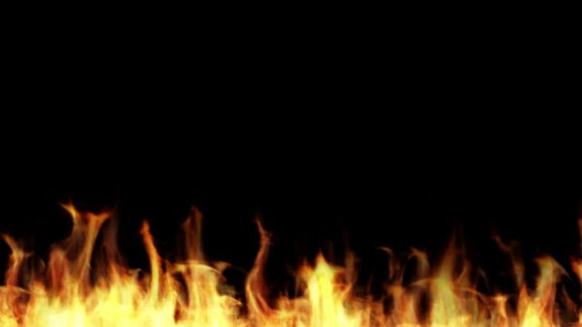 intense burning fire flames overlay realistic fast flame motion blazing inferno heat sparks video footage dark background vfx animation