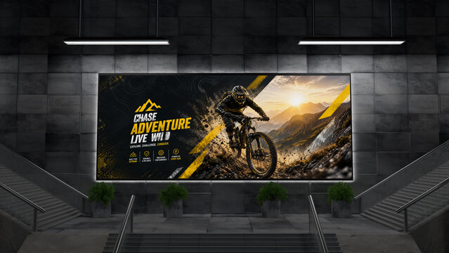 Indoor Billboard Mockup