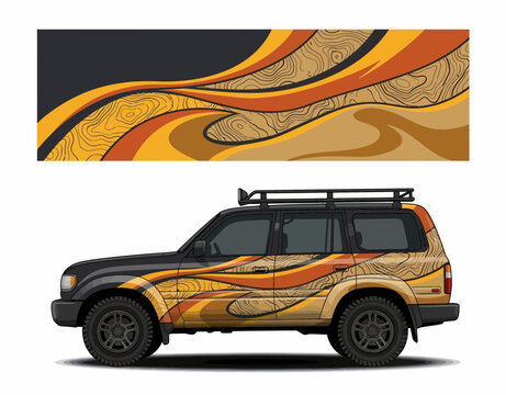 Car Wrap Decal Vinyl Sticker SUV Desert Dune Flow Graphic