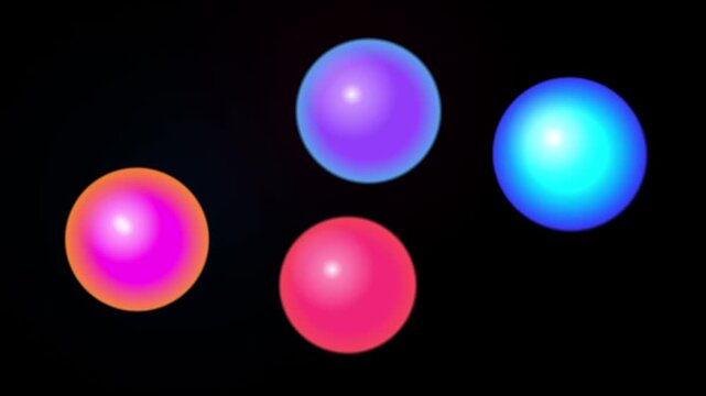 Abstract metaballs motion background: colorful liquid spheres merging and separating in 3 d space