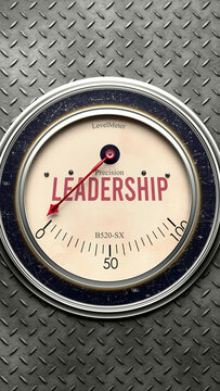 Leadership that hits less than zero, showing an extremely low level of leadership, none of it, insufficient. Minimum value, below the norm. Lack of leadership. ,3d illustration