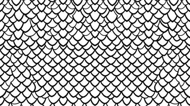 Black and white snake scale pattern featuring a repetitive organic texture in a minimalist graphic style