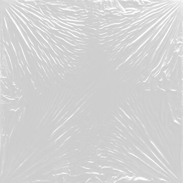 Crumpled Cellophane Texture Overlay, Transparent Plastic Wrap PNG