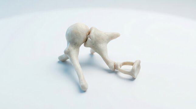3D Model of Human Ear Ossicles Malleus Incus Stapes Bone Anatomy image photo